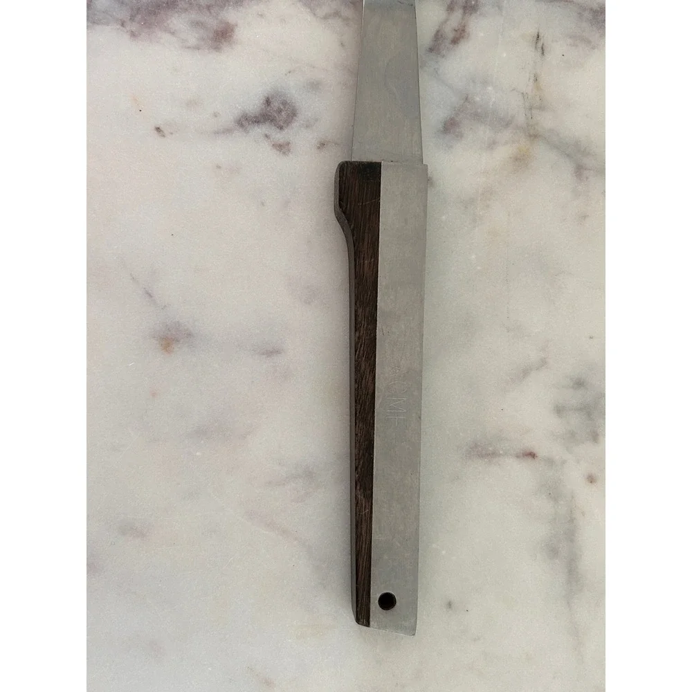 Vernco Vintage Carving Fork Stainless Steel Japan Wood Handle Mid Century Modern